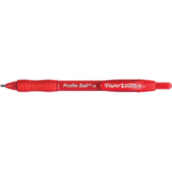 Paper Mate - Pens & Pencils Type: Retractable Ball Point Pen Color: Red - Exact Industrial Supply
