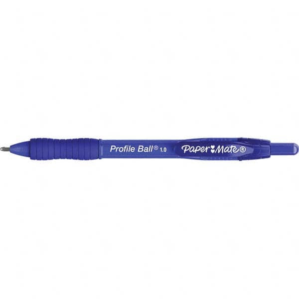 Paper Mate - Pens & Pencils Type: Retractable Ball Point Pen Color: Blue - Exact Industrial Supply