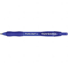 Paper Mate - Pens & Pencils Type: Retractable Ball Point Pen Color: Blue - Exact Industrial Supply