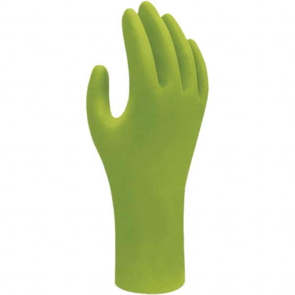 Size S, 4 mil, Industrial Grade, Powder Free Nitrile Disposable Gloves 9-1/2″ Long, Green, Smooth, Rolled Cuff, FDA Approved, Static Dissaptive, Ambidextrous
