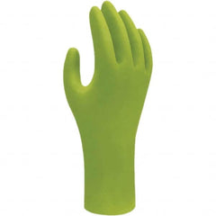 Size M, 4 mil, Industrial Grade, Powder Free Nitrile Disposable Gloves 9-1/2″ Long, Green, Smooth, Rolled Cuff, FDA Approved, Static Dissaptive, Ambidextrous