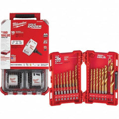 Milwaukee Tool - Hole Saw Kits Minimum Saw Diameter (Inch): 1-1/2 Maximum Saw Diameter (Inch): 4-1/4 - Exact Industrial Supply