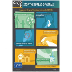 NMC - 1 5-Piece "STOP THE SPREAD OF GERMS", 12" Wide x 18" High, Paper Safety Sign - Exact Industrial Supply