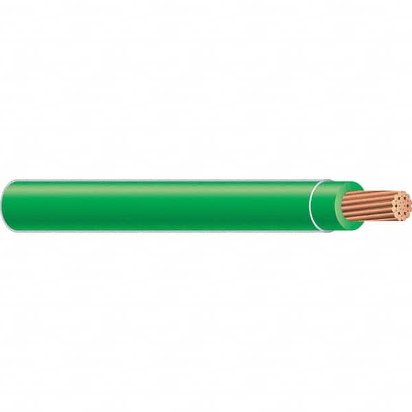Southwire - Building Wire; Conductor Type: THHN ; Core Type: Stranded ; Wire Size (AWG): 10 ; Amperage: 30 ; Jacket Material: PVC ; Jacket Color: Green - Exact Industrial Supply