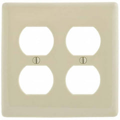 Hubbell Wiring Device-Kellems - Wall Plates Wall Plate Type: Outlet Wall Plates Color: Light Almond - Exact Industrial Supply