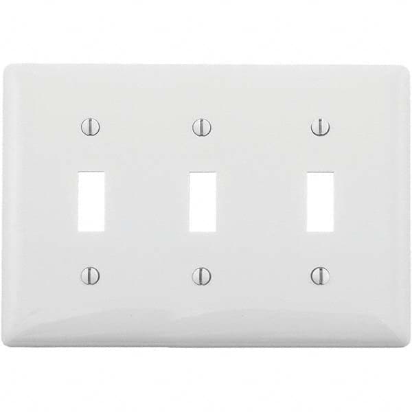 Hubbell Wiring Device-Kellems - Wall Plates Wall Plate Type: Switch Plates Color: White - Exact Industrial Supply