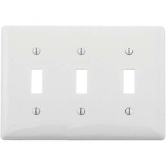 Hubbell Wiring Device-Kellems - Wall Plates Wall Plate Type: Switch Plates Color: White - Exact Industrial Supply