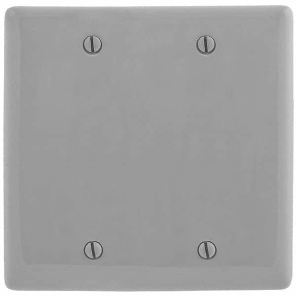 Hubbell Wiring Device-Kellems - Wall Plates Wall Plate Type: Blank Wall Plate Color: Gray - Exact Industrial Supply