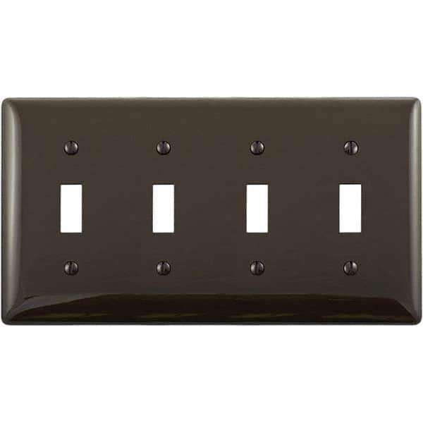 Hubbell Wiring Device-Kellems - Wall Plates Wall Plate Type: Switch Plates Color: Brown - Exact Industrial Supply