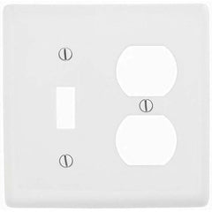 Hubbell Wiring Device-Kellems - Wall Plates Wall Plate Type: Combination Wall Plates Color: White - Exact Industrial Supply