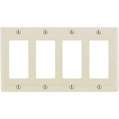 Hubbell Wiring Device-Kellems - Wall Plates Wall Plate Type: Outlet Wall Plates Color: Light Almond - Exact Industrial Supply