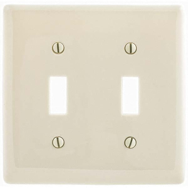 Hubbell Wiring Device-Kellems - Wall Plates Wall Plate Type: Switch Plates Color: Light Almond - Exact Industrial Supply