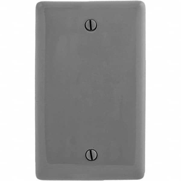 Hubbell Wiring Device-Kellems - Wall Plates Wall Plate Type: Blank Wall Plate Color: Gray - Exact Industrial Supply