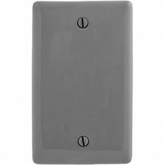 Hubbell Wiring Device-Kellems - Wall Plates Wall Plate Type: Blank Wall Plate Color: Gray - Exact Industrial Supply