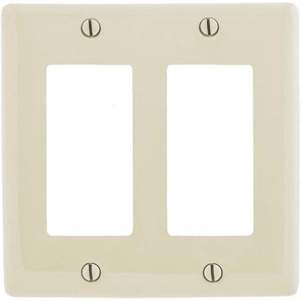 Hubbell Wiring Device-Kellems - Wall Plates Wall Plate Type: Outlet Wall Plates Color: Light Almond - Exact Industrial Supply