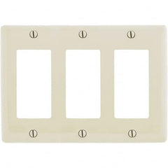 Hubbell Wiring Device-Kellems - Wall Plates Wall Plate Type: Outlet Wall Plates Color: Light Almond - Exact Industrial Supply