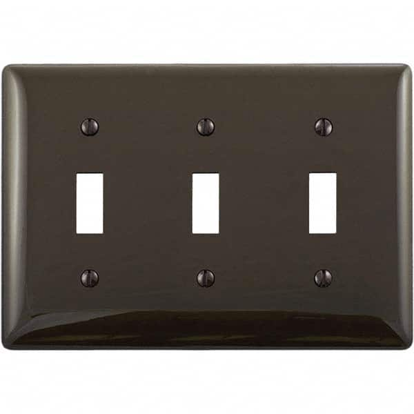 Hubbell Wiring Device-Kellems - Wall Plates Wall Plate Type: Switch Plates Color: Brown - Exact Industrial Supply