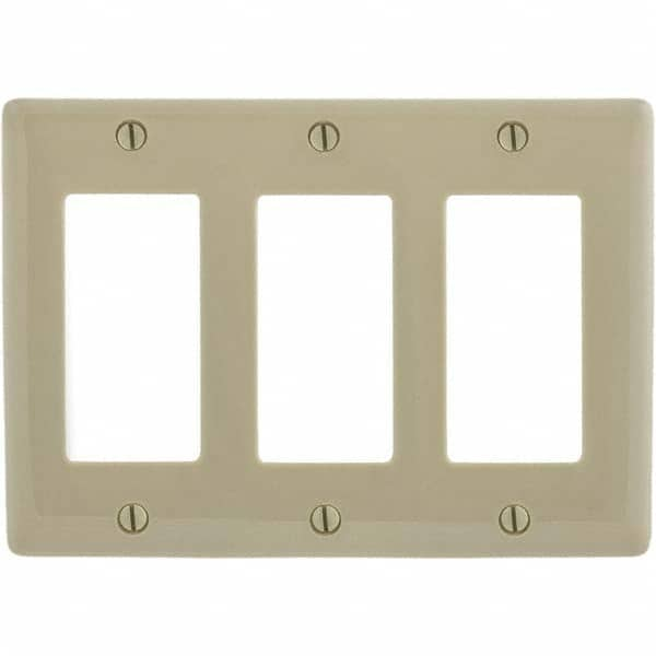 Hubbell Wiring Device-Kellems - Wall Plates Wall Plate Type: Outlet Wall Plates Color: Ivory - Exact Industrial Supply