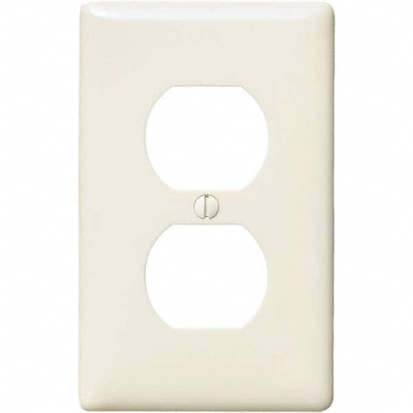 Hubbell Wiring Device-Kellems - Wall Plates Wall Plate Type: Outlet Wall Plates Color: Light Almond - Exact Industrial Supply