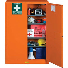 Justrite - Empty First Aid Cabinets & Cases Type: Emergency Preparedness Storage Cabinet Height (Inch): 65 - Exact Industrial Supply