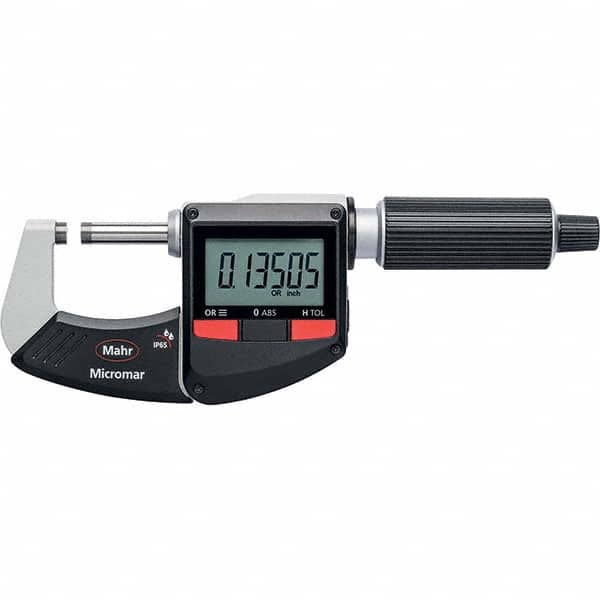 Mahr - Electronic Outside Micrometers Type: Standard Minimum Measurement (Decimal Inch): 4.0000 - Exact Industrial Supply