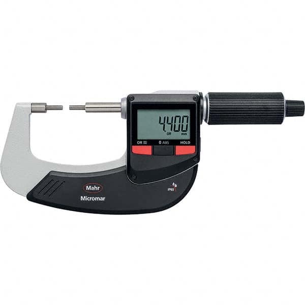 Mahr - Electronic Outside Micrometers Type: Standard Minimum Measurement (Decimal Inch): 1.0000 - Exact Industrial Supply