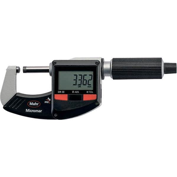 Mahr - Electronic Outside Micrometers Type: Standard Minimum Measurement (Decimal Inch): 0.0000 - Exact Industrial Supply