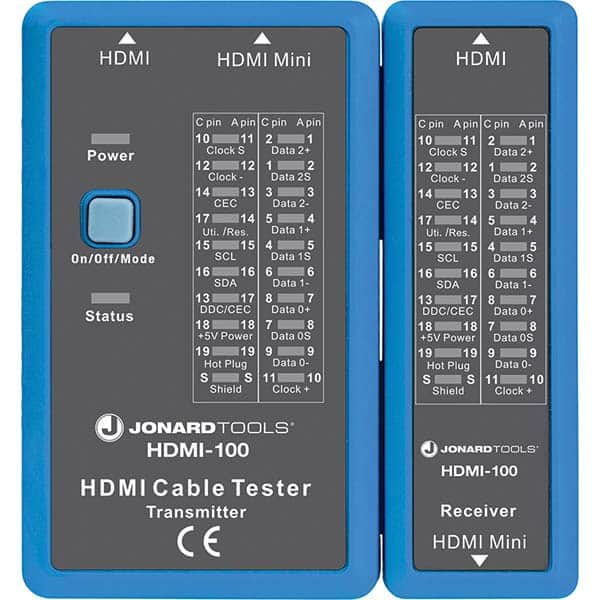 Jonard Tools - Cable Testers Cable Type: HDMI; Mini HDMI Display Type: No Screen - Exact Industrial Supply