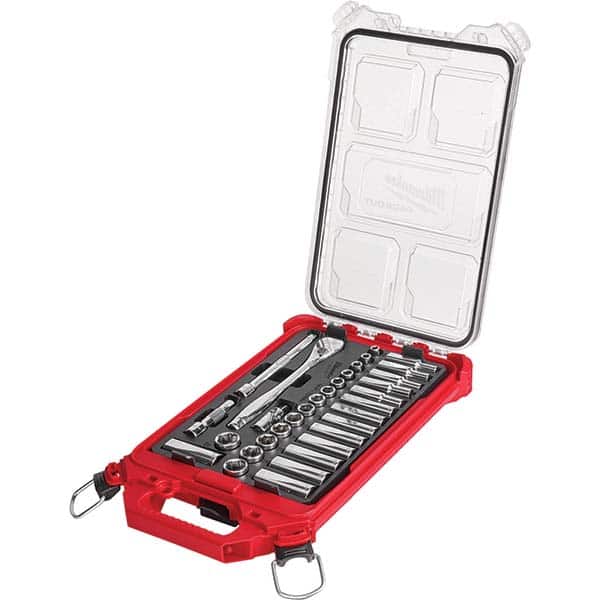 Milwaukee Tool - Socket Sets Measurement Type: Metric Drive Size: 3/8 - Exact Industrial Supply