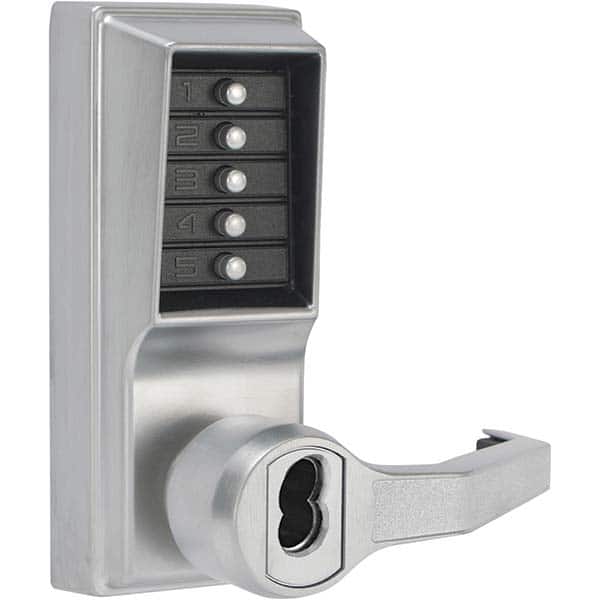 Simplex - Lever Locksets Type: Push-button Lock Door Thickness: 1-3/4 - Exact Industrial Supply