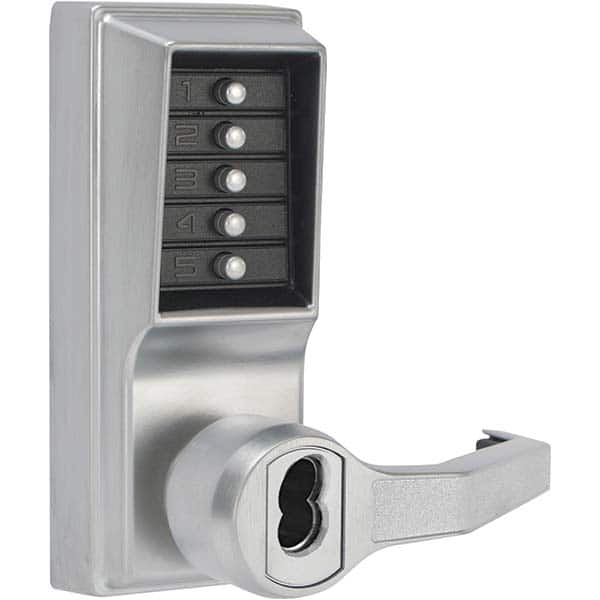 Simplex - Lever Locksets Type: Push-button Lock Door Thickness: 1-3/4 - Exact Industrial Supply
