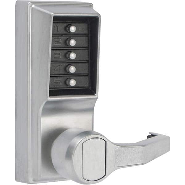 Simplex - Lever Locksets Type: Push-button Lock Door Thickness: 1-3/4 - Exact Industrial Supply