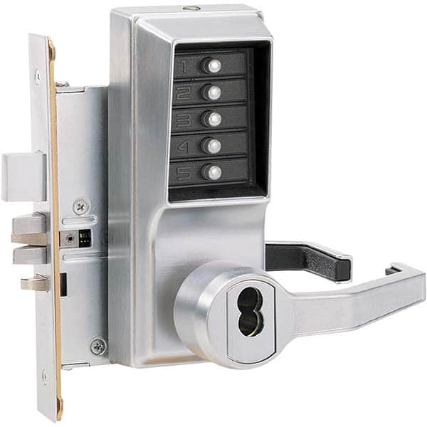 Simplex - Lever Locksets Type: Push-button Lock Door Thickness: 1-3/4 - Exact Industrial Supply
