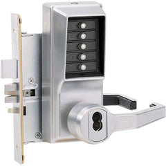 Simplex - Lever Locksets Type: Push-button Lock Door Thickness: 1-3/4 - Exact Industrial Supply
