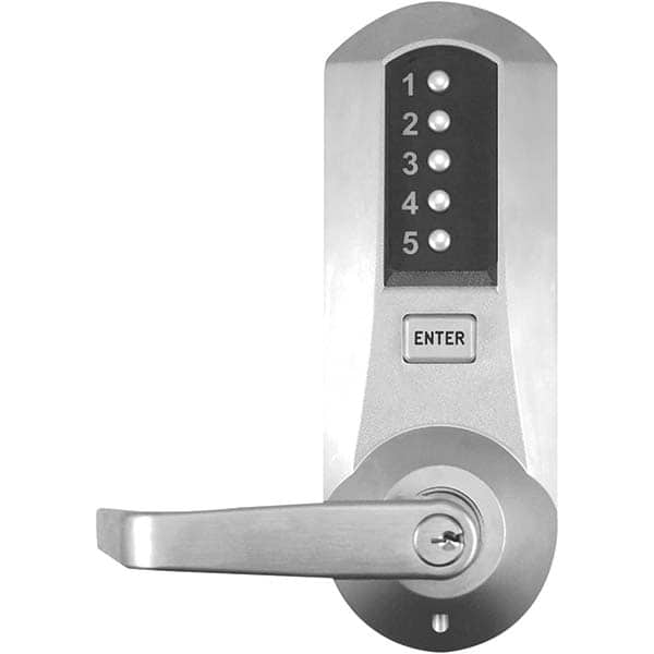 Simplex - Lever Locksets Type: Push-button Lock Door Thickness: 1-3/4 - Exact Industrial Supply