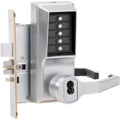 Simplex - Lever Locksets Type: Push-button Lock Door Thickness: 1-3/4 - Exact Industrial Supply