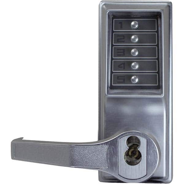Simplex - Lever Locksets Type: Push-button Lock Door Thickness: 1-3/4 - Exact Industrial Supply