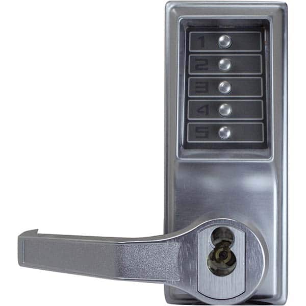Simplex - Lever Locksets Type: Push-button Lock Door Thickness: 1-3/4 - Exact Industrial Supply