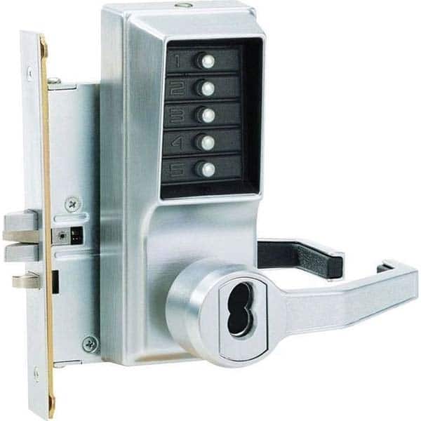 Simplex - Lever Locksets Type: Push-button Lock Door Thickness: 1-3/4 - Exact Industrial Supply