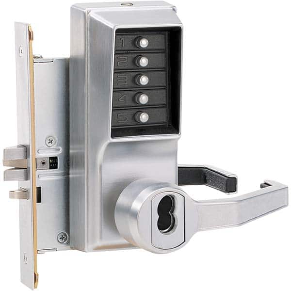 Simplex - Lever Locksets Type: Push-button Lock Door Thickness: 1-3/4 - Exact Industrial Supply