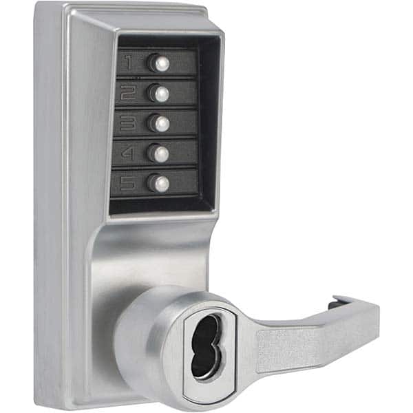 Simplex - Lever Locksets Type: Push-button Lock Door Thickness: 1-3/4 - Exact Industrial Supply