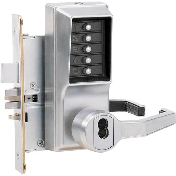 Simplex - Lever Locksets Type: Push-button Lock Door Thickness: 1-3/4 - Exact Industrial Supply
