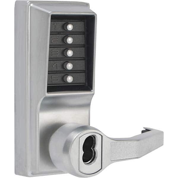 Simplex - Lever Locksets Type: Push-button Lock Door Thickness: 1-3/4 - Exact Industrial Supply