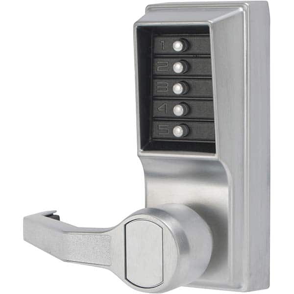 Simplex - Lever Locksets Type: Push-button Lock Door Thickness: 1-3/4 - Exact Industrial Supply