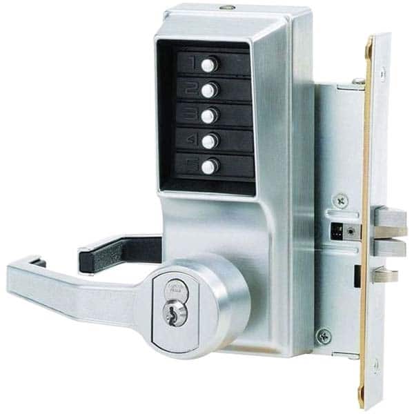 Simplex - Lever Locksets Type: Push-button Lock Door Thickness: 1-3/4 - Exact Industrial Supply