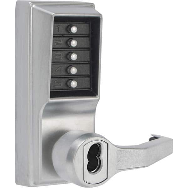 Simplex - Lever Locksets Type: Push-button Lock Door Thickness: 1-3/4 - Exact Industrial Supply