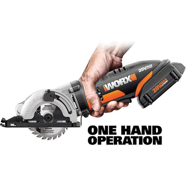 Worx - Cordless Circular Saws Voltage: 20 Battery Chemistry: Lithium-Ion - Exact Industrial Supply