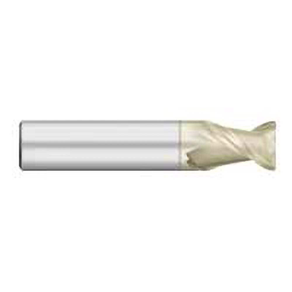 Corner Radius End Mill: 3/16″ Dia, 3/8″ LOC, 0.01″ Radius, 2 Flutes, Solid Carbide 2″ OAL, 3/16″ Shank Dia, 45 ° Helix, ZrN Coated, Corner Radius End, Centercutting