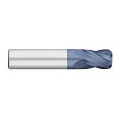 Corner Radius End Mill: 1/8″ Dia, 1/4″ LOC, 1/64″ Radius, 4 Flutes, Solid Carbide 1-1/2″ OAL, 1/8″ Shank Dia, 30 ° Helix, AlTiN Coated, Corner Radius End, Centercutting