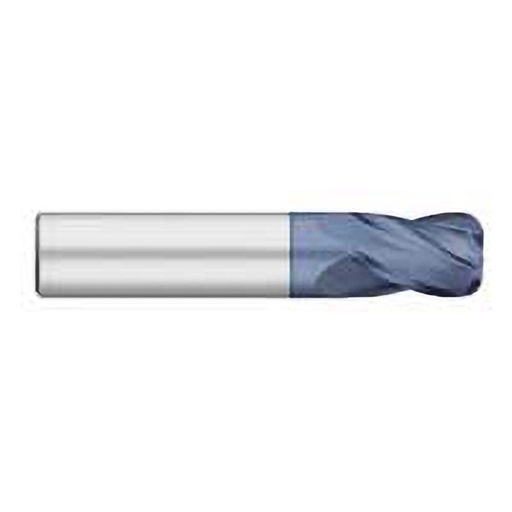 Corner Radius End Mill: 1/4″ Dia, 1/2″ LOC, 0.045″ Radius, 4 Flutes, Solid Carbide 2″ OAL, 1/4″ Shank Dia, 30 ° Helix, AlTiN Coated, Corner Radius End, Centercutting